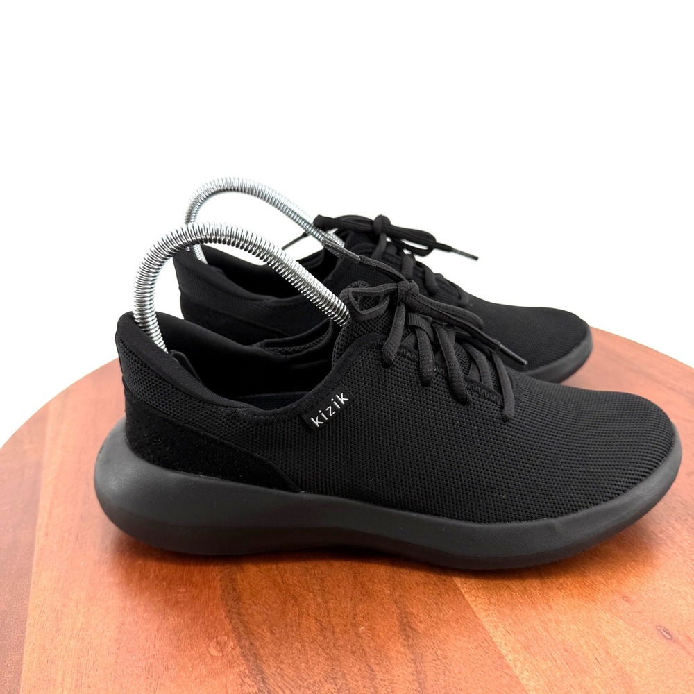 Kizik Madrid Eco Sneaker Triple Black Hands-Free Slip On Knit  Men 6/Women 7.5